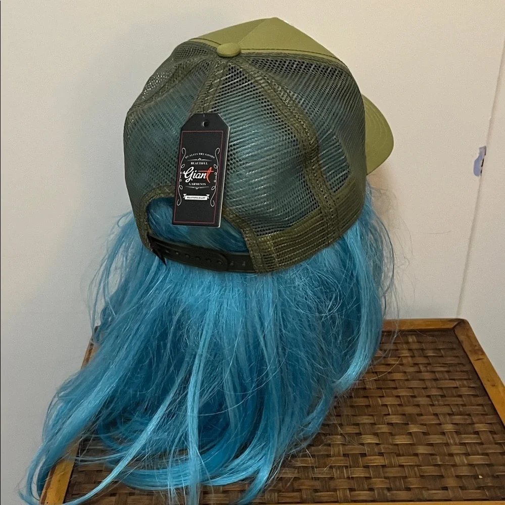 Olive Womans Cap with Skull Design